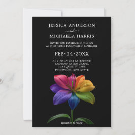 Convite 🌈 Votos de Casamento Technicolor