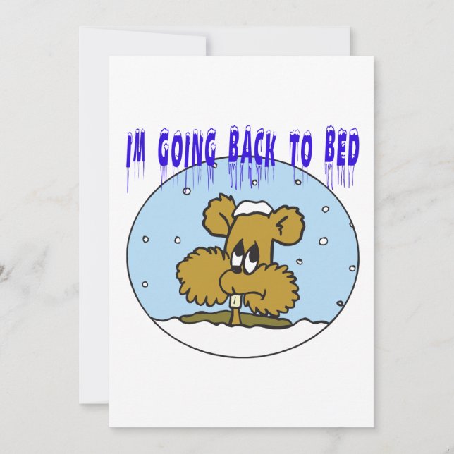 Convite Vou Voltar Para A Cama (Frente)