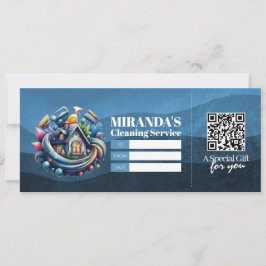 Convite Voucher de Certificado de Presente de Serviços de 