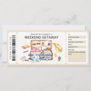 Convite Voucher de Férias de Fim de Semana