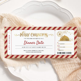 Convite Voucher de Jantar de Natal no Restaurante