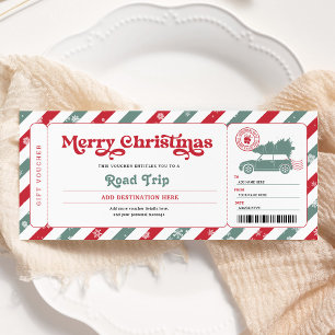 Convite Voucher de Passagem de Presente de Natal para Viag