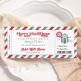 Convite Voucher de Presente do Polo Norte de Natal