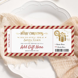 Convite Voucher de Presente do Polo Norte de Natal