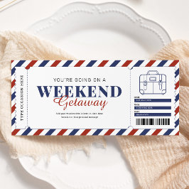Convite Voucher de Presente para Fim de Semana