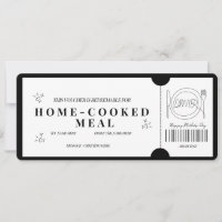 Voucher de Refeição Caseira Minimalista Ousada