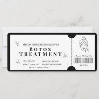 Voucher de Tratamento de Botox Minimalista Ousado