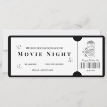 Voucher Minimalista Ousado  Noite de Cinema