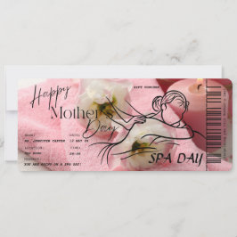 Convite Voucher Surpresa do Dia do Spa Dia das Mães
