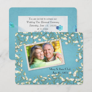 Convite Vow Renewal baby's border com foto