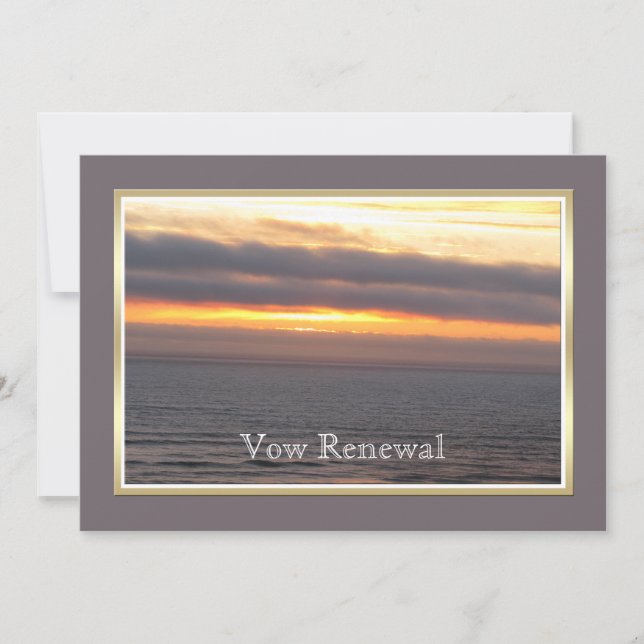 Convite Vow Renewal Sunset (Frente)