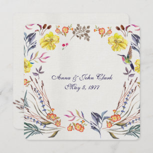 Convite Vow Renewal Watercolor border