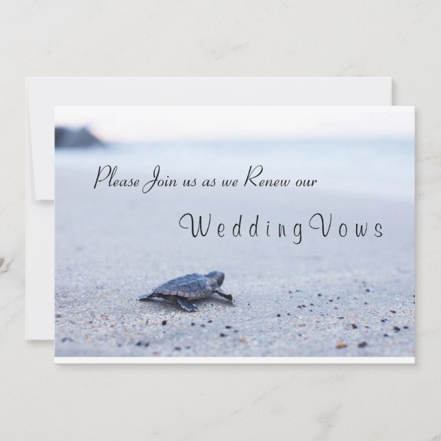 Convite Vow Renewation Sea Turtle (Frente)