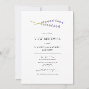 Convite Vow Reneways Invtions Watercolor Lavanda