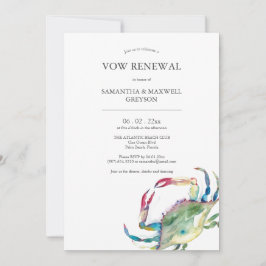 Convite Vow Renewer Anniversário Invices Beach