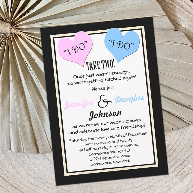 Convite Vow Renewer I Do I Do I Do (Criador carregado)