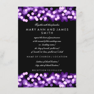 Convite Vow Renewing Purple Hollywood Glam