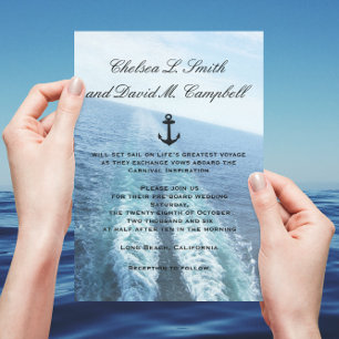 Convite ©Voyage do navio de Love Cruise/casamento do