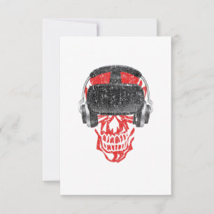 Convite Vr Gamer Headset Video Game Skull - Realidade Virt