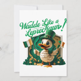 Convite Waddle como uma Rua de Leprechaun.