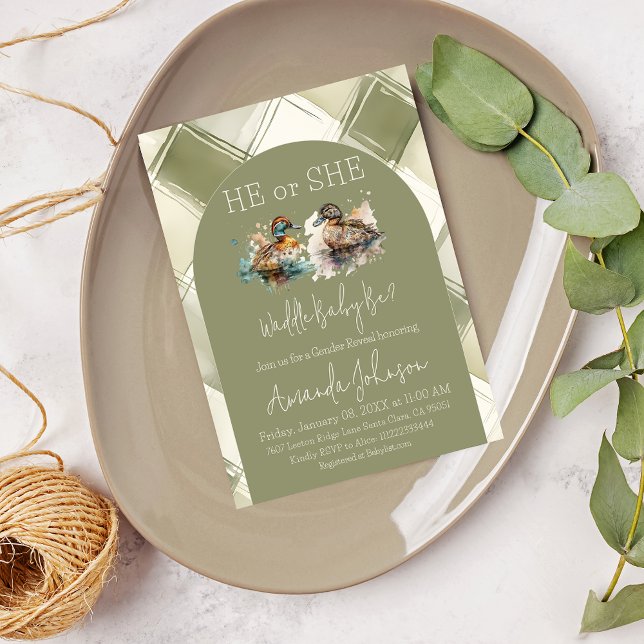 Convite Waddle É Verdadeiro Mallard Duck Revolução de Gêne (Criador carregado)