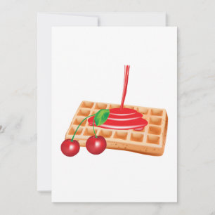 Convite Waffles de cereja