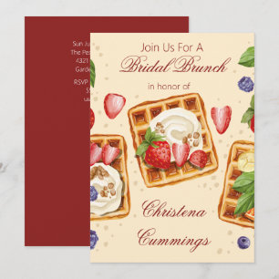 Convite Waffles & Wishes Brunch Nupcial