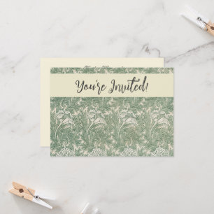 Convite Wallpaper tulip William Morris verde têxtil