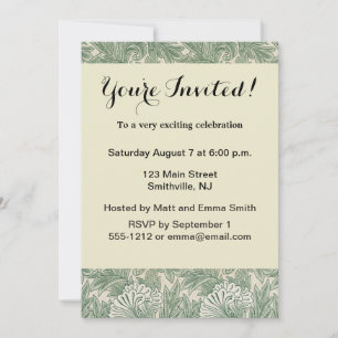 Convite Wallpaper tulip William Morris verde têxtil