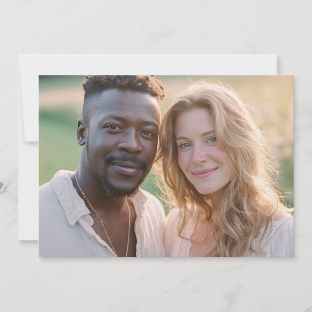 Convite Warm Earthy Realistic Photo (Frente)