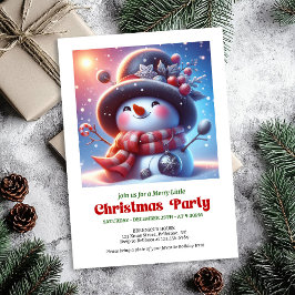 Convite Warm funny snowman invite holiday party digital