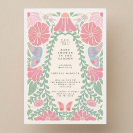 Convite Warm light Garden Baby Shower Invitation