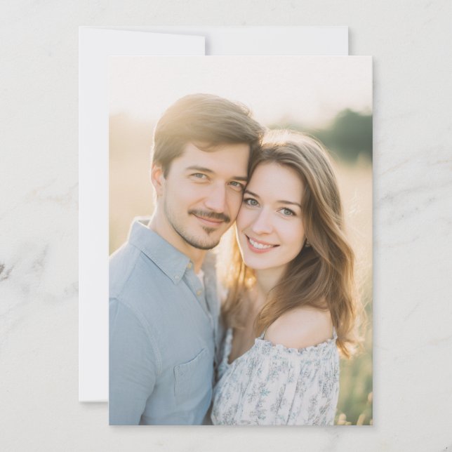 Convite Warm Romantic Photo (Frente)