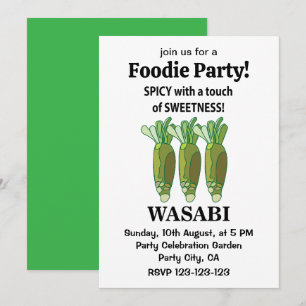 Convite Wasabi Picante Com Um Toque De Doçura Wasabi