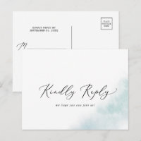 Wash de Aquarela | Cartão postal RSVP Blue Song