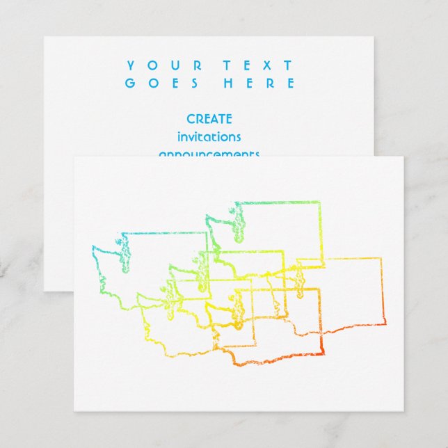 Convite washington chill blur (Frente/Verso)