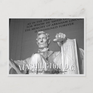 Convite Washington, D.C. - Cartão postal da Estátua de Abr