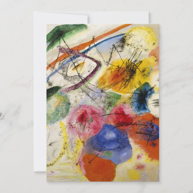 Convite Wassily Kandinsky - Linhas Pretas (Frente)