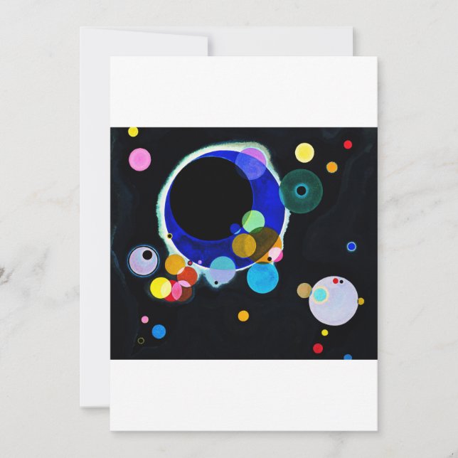 Convite Wassily Kandinsky - Vários Círculos (Frente)
