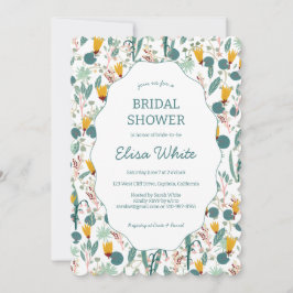 Convite Water Garden Floral Bridal Shower Cute CUSTOM