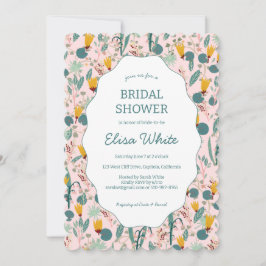 Convite Water Garden Floral Bridal Shower Cute CUSTOM 