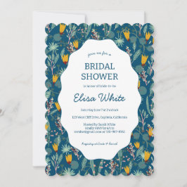 Convite Water Garden Floral Bridal Shower Cute CUSTOM 