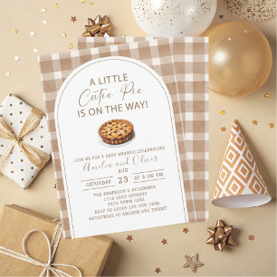 Convite Watercolor A Little Cutie Pie está a caminho