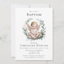Watercolor Angel Wings Baptism 