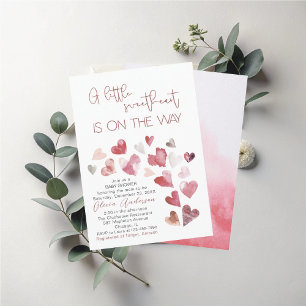 Convite Watercolor Baby está frio fora do Chá de fraldas I