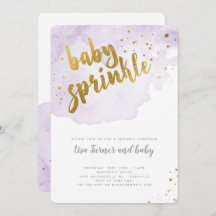 Watercolor Baby Sprinkle - Lavanda