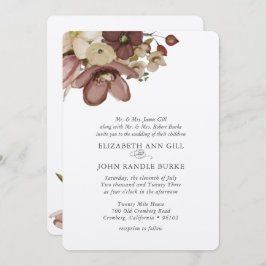 Convite Watercolor Boho Rose & Neutral Wedding