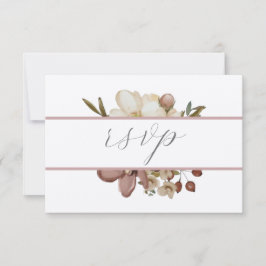 Convite Watercolor Boho Rose & Neutral Wedding RSVP