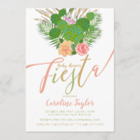 Watercolor Cactus Fiesta Chá de fraldas Floral