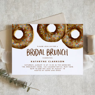 Convite Watercolor Chocolate Sprinkle Rosquinhas Bridal Br